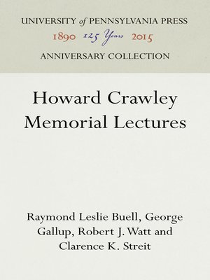 cover image of Howard Crawley Memorial Lectures